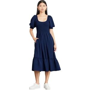 NWT Hill House Home Navy Crepe Louisa Nap Dress Size XS